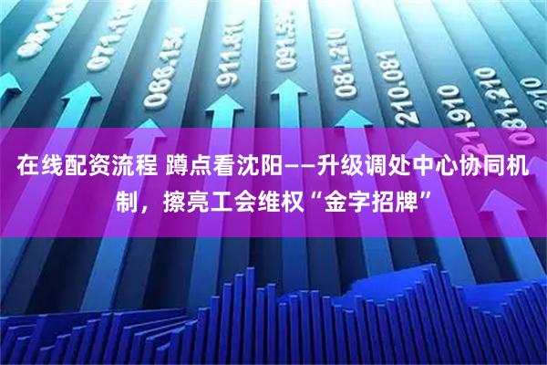 在线配资流程 蹲点看沈阳——升级调处中心协同机制，擦亮工会维权“金字招牌”