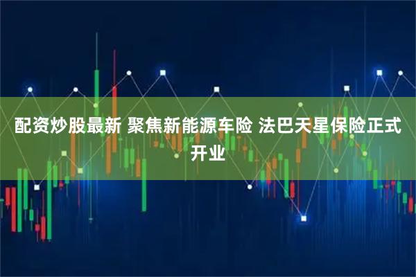 配资炒股最新 聚焦新能源车险 法巴天星保险正式开业